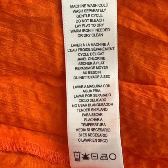 Frame Gathered Seam Dress Orange Crush - Picture 9 of 11